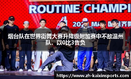 烟台队在世界街舞大赛升降级附加赛中不敌温州队，以0比3告负